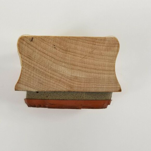 Hero Arts 1989 Vintage Rubber Stamp B-149 Dainty Angel Halo Wings Blue Dress - Picture 3 of 8